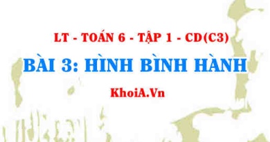 Cách nhận biết, cách vẽ hình bình hành, công thức tính chu vi, diện tích hình bình hành? Toán 6 bài 3 c3cd1